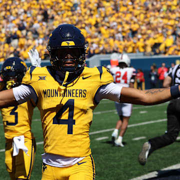 West Virginia University receiver Cam Vaughn