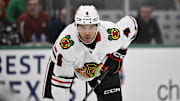 Chicago Blackhawks defenseman Seth Jones in action during the game against the Dallas Stars.