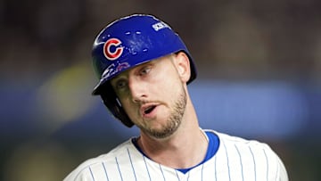 Mar 18, 2025; Bunkyo, Tokyo, JPN; Chicago Cubs right fielder Kyle Tucker (30) during the ninth inning against the Los Angeles Dodgers during the Tokyo Series at Tokyo Dome. Mandatory Credit: Darren Yamashita-Imagn Images