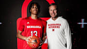 Nebrasketball commit Jacob Lanier poses with coach Fred Hoiberg during his visit to Lincoln.