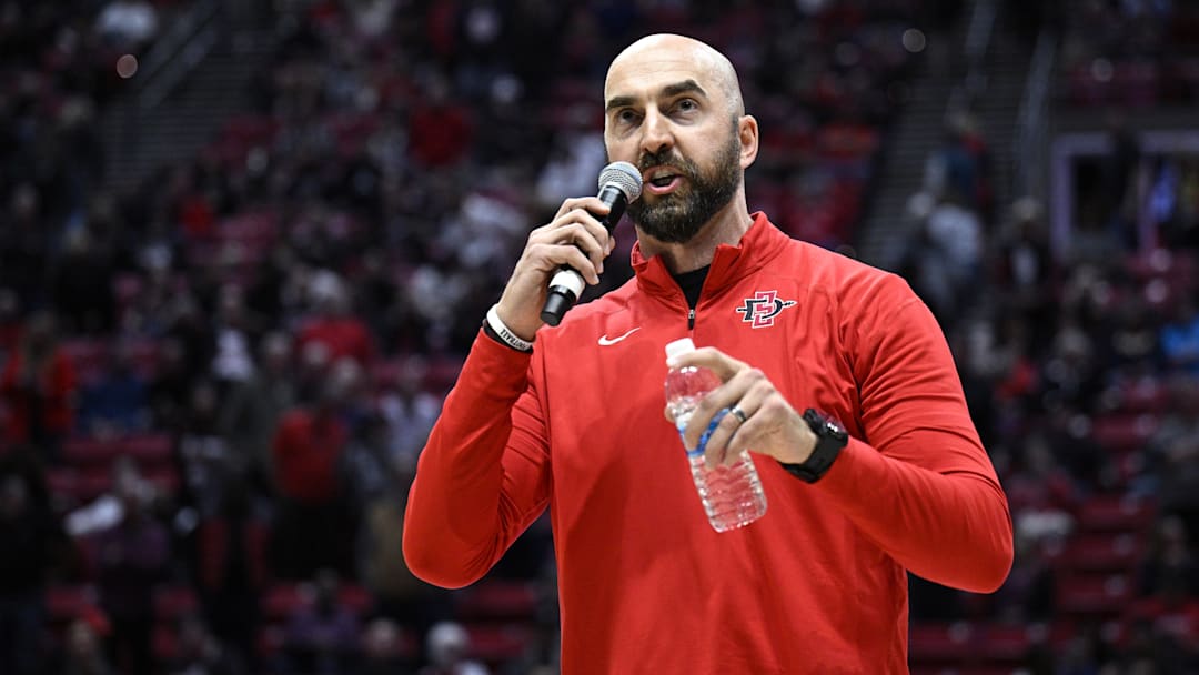San Diego State Aztecs football coach Sean Lewis. 