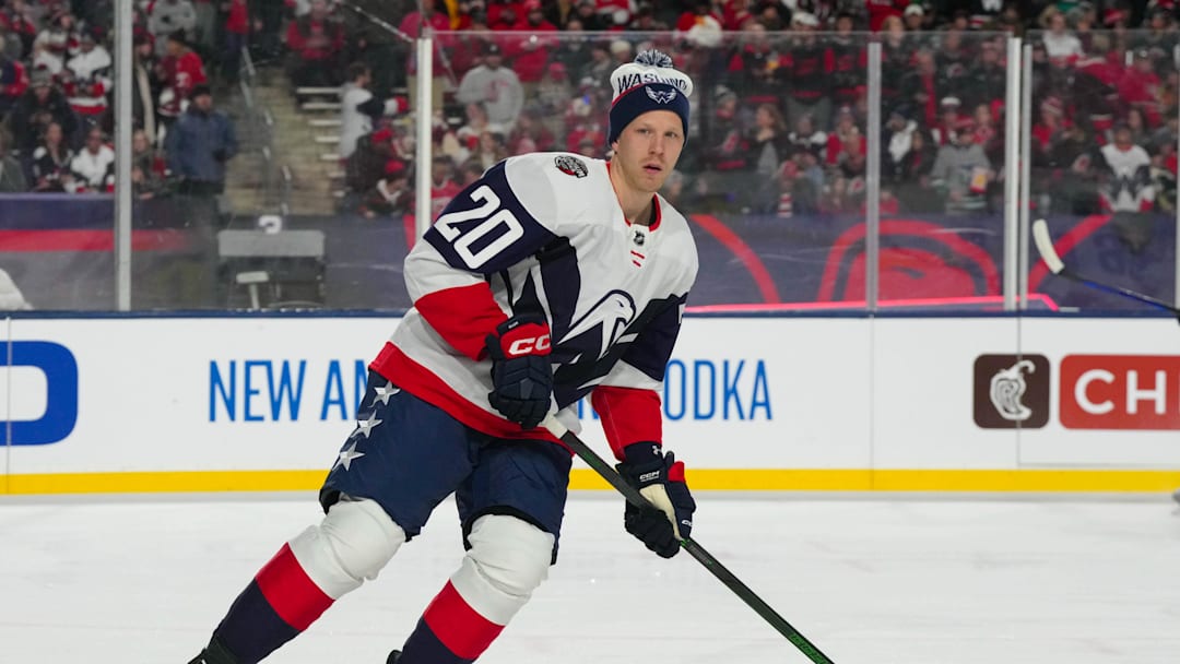 Lars Eller, Washington Capitals Mandatory Credit: James Guillory-Imagn Images
