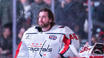 Logan Thompson, Washington Capitals Mandatory Credit: Marc DesRosiers-Imagn Images