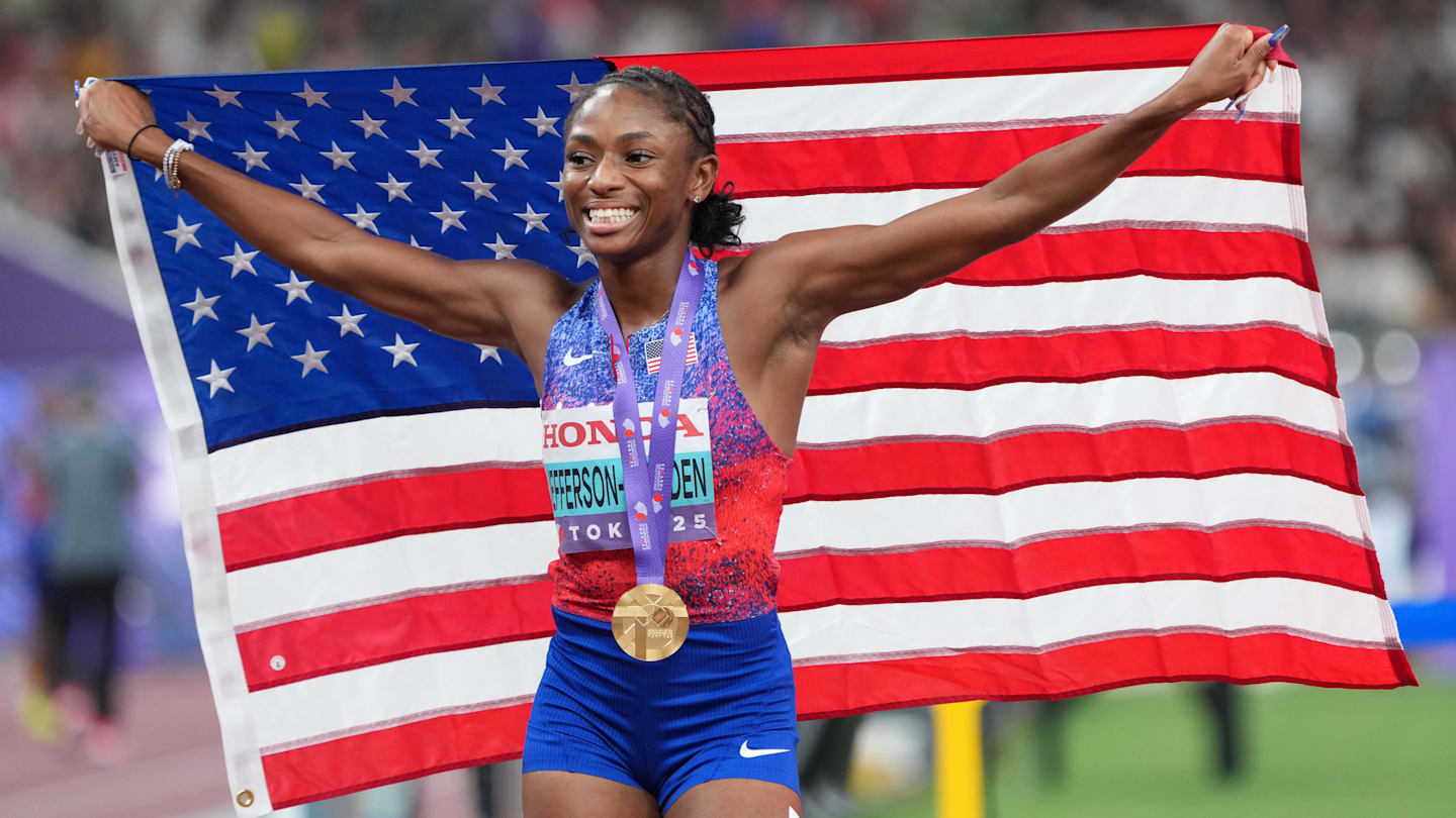 Melissa Jefferson-Wooden Wins 100m 200m Double at Tokyo World Championships