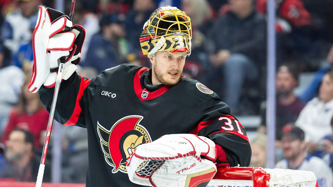 Ottawa Senators Goalie Anton Forsberg Ottawa Senators Goalie Anton Forsberg