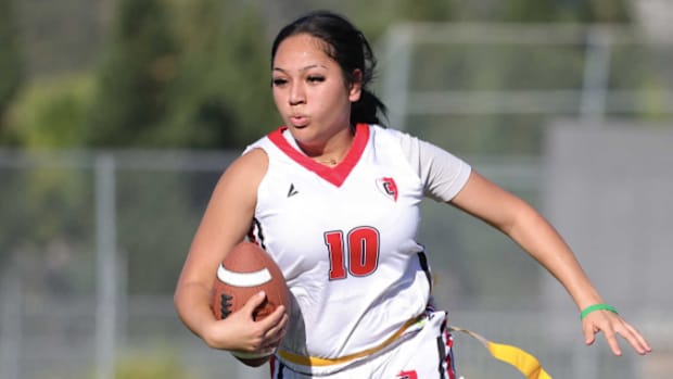 Vista del Lago vs. Cordova in California JV  high school flag football contest (08/20/2025)