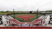May 3, 2024; Rosemont, IL, USA;  A general view of The Stadium at the Parkway Bank Sports Complex is seen prior to a game between Ferris State and Grand Valley State at The Dome at the Parkway Bank Sports Complex. Mandatory Credit: Talia Sprague-Imagn Images