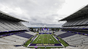 Sep 18, 2021; Seattle, Washington, USA; A general view of the interior of Alaska Airlines Field at Husky Stadium before the game between the Arkansas State Red Wolves and Washington Huskies. Mandatory Credit: Joe Nicholson-USA TODAY Sports