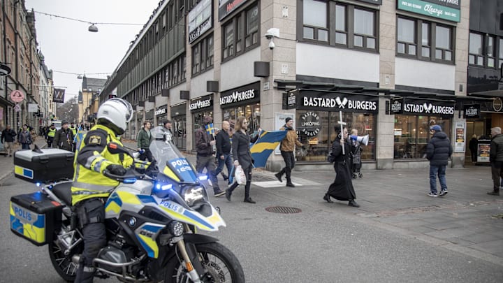 Anti-Islamic demonstration in Sweden
