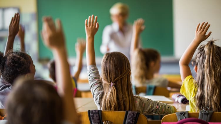 Some kids are already hitting the books while other are still relaxing at home.