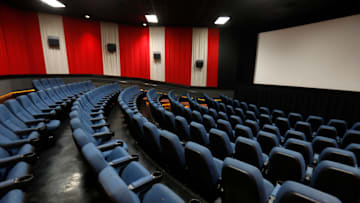 An empty auditorium between movies at GTC Beechwood Cinemas on its last day opens on Thursday, July 25, 2024.
