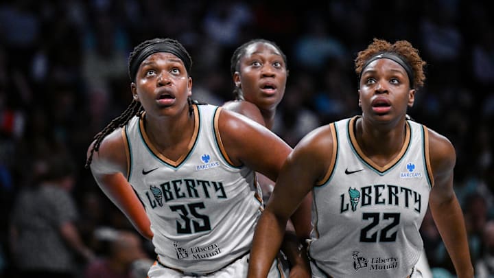 New York Liberty center Jonquel Jones is a great prop target in Game 2. 