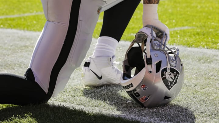 Maxx Crosby before Las Vegas Raiders v Kansas City Chiefs