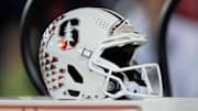 Nov 20, 2021; Stanford, California, USA;  General view of the Stanford Cardinal helmet during the third quarter against the California Golden Bears at Stanford Stadium. Mandatory Credit: Stan Szeto-Imagn Images