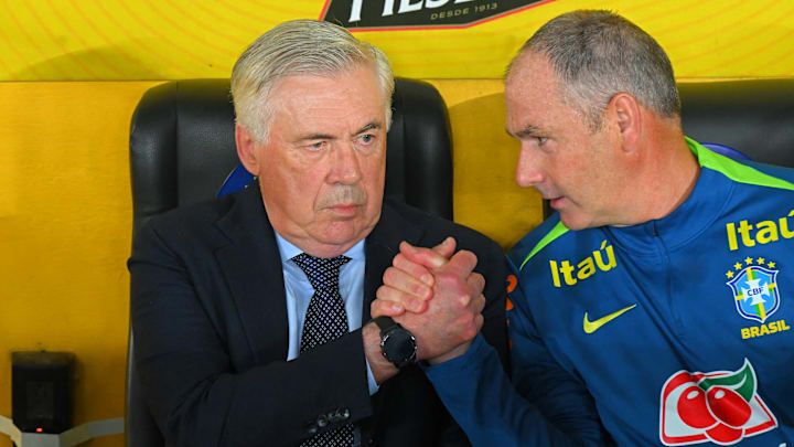 Carlo Ancelotti diz que estreia na Seleção foi especial: “Me sinto encantado” Carlo Ancelotti diz que estreia na Seleção foi especial: “Me sinto encantado”