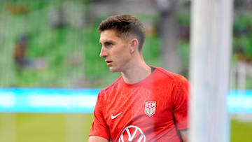 Oct 10, 2025; Austin, Texas, USA; United States goalkeeper Patrick Schulte (25) during pre-match warmups at Q2 Stadium. Mandatory Credit: Scott Coleman-Imagn Images