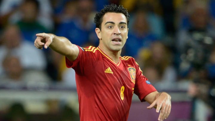 Xavi Hernández durante final da Euro 2012