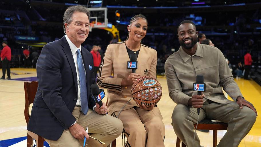 Kevin Harlan, Candace Parker and Dwyane Wade
