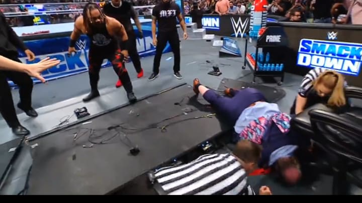 The Bloodline betrays Paul Heyman on WWE Friday Night SmackDown.