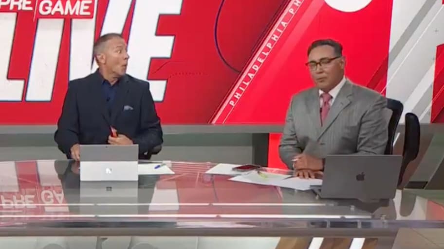 Ricky Bottalico reacts to Ruben Amaro Jr.’s slip-up on Phillies Pregame Live.  | @AwfulAnnouncin