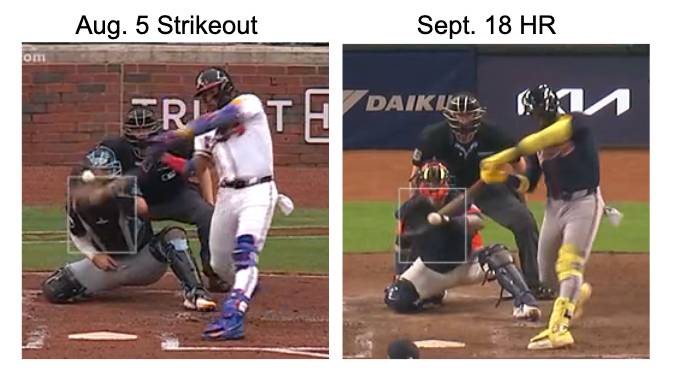 Ronald Acuña Jr. swings