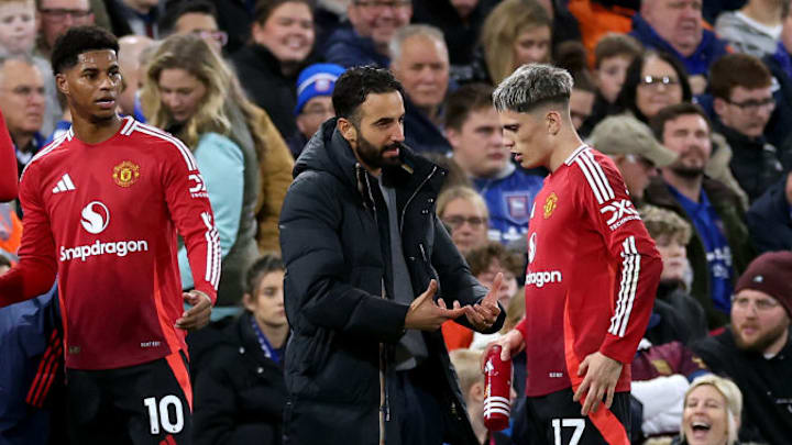 Ruben Amorim, Alejandro Garnacho, Marcus Rashford, Diogo Dalot