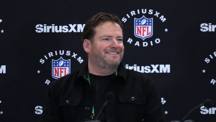 Feb 27, 2024; Indianapolis, IN, USA; Seattle Seahawks general manager John Schneider on the SiriusXM