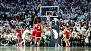 Indiana center Oumar Ballo (11) takes free throws against Penn State basketball inside The Palestra.