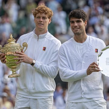 Jannik Sinner defeated Carlos Alcaraz in the 2025 Wimbledon final in the latest iteration of the duo's rivalry.  