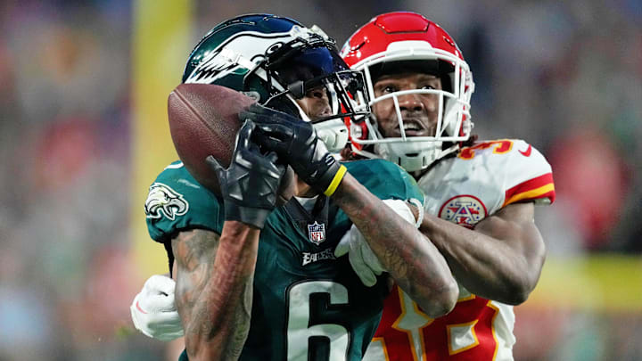 Bet on DeVonta Smith to score a touchdown in Super Bowl 59.