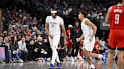 Feb 8, 2025; Dallas, Texas, USA; Dallas Mavericks forward Anthony Davis (3) leaves the game against the Houston Rockets during the third quarter at the American Airlines Center. Mandatory Credit: Jerome Miron-Imagn Images