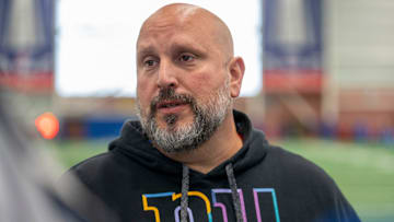 New York Giants offensive line coach Carmen Bricillo