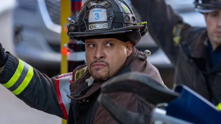 CHICAGO FIRE -- "Carry A Torch" Episode 1410 -- Pictured: Joe Miñoso as Joe Cruz 