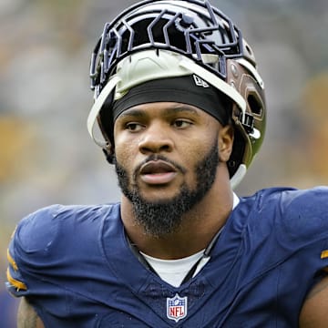 Green Bay Packers defensive end Micah Parsons following the game against the Carolina Panthers at Lambeau Field.