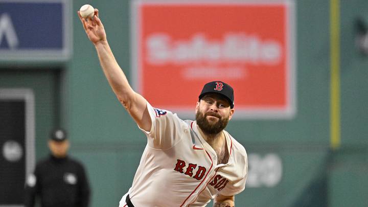 Sep 17, 2025; Boston, Massachusetts, USA; Boston Red Sox starting pitcher Lucas Giolito (54) pitches against the Athletics during the first inning at Fenway Park. Mandatory Credit: Eric Canha-Imagn Images