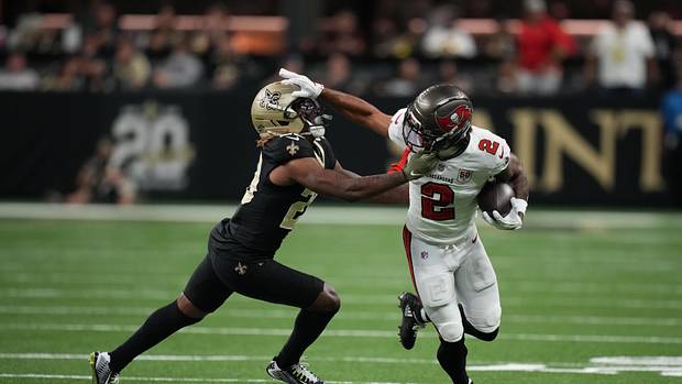 Tampa Bay Buccaneers wide receiver Emeka Egbuka fantasy football buy-low target Tampa Bay Buccaneers wide receiver Emeka Egbuka fantasy football buy-low target