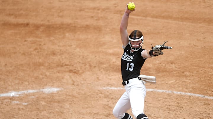 Grandview's Madi Doty struck out 11 batters with no walks, allowing 3 runs (2 earned) on 4 hits in 7 innings to lead the Zebras to their first state championship. Doty also had two hits at the plate and was named UIL finals game MVP after they beat Whitesboro 9-3 on Thursday, May 29, 2025 at McCombs Field in Austin to claim the Class 3A Division I title. Grandview's Madi Doty struck out 11 batters with no walks, allowing 3 runs (2 earned) on 4 hits in 7 innings to lead the Zebras to their first state championship. Doty also had two hits at the plate and was named UIL finals game MVP after they beat Whitesboro 9-3 on Thursday, May 29, 2025 at McCombs Field in Austin to claim the Class 3A Division I title.