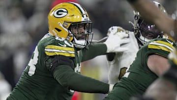 Green Bay Packers offensive tackle Rasheed Walker. Credit: Mark Hoffman/Milwaukee Journal Sentinel/Imagn Images