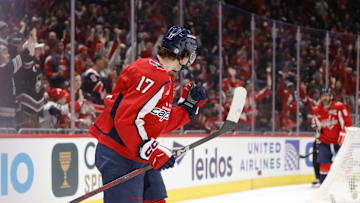 Dylan Strome, Washington Capitals Mandatory Credit: Amber Searls-Imagn Images