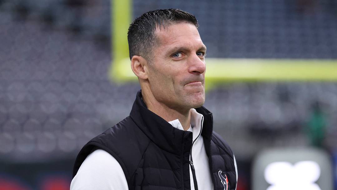 Jan 4, 2026; Houston, Texas, USA; Houston Texans general manager Nick Caserio walks on the field before the game against the Indianapolis Colts at NRG Stadium. Mandatory Credit: Troy Taormina-Imagn Images