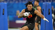 The numbers Omarion Hampton put up at Cleveland High School in North Carolina are staggering: 5,370 rushing yards, 88 touchdowns, 10.4 yards per carry.