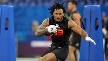 The numbers Omarion Hampton put up at Cleveland High School in North Carolina are staggering: 5,370 rushing yards, 88 touchdowns, 10.4 yards per carry.