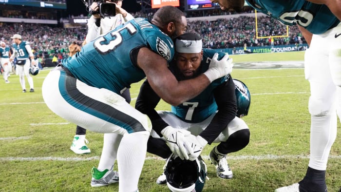 Nov 5, 2023; Philadelphia, Pennsylvania, USA; Philadelphia Eagles linebacker Haason Reddick (7).