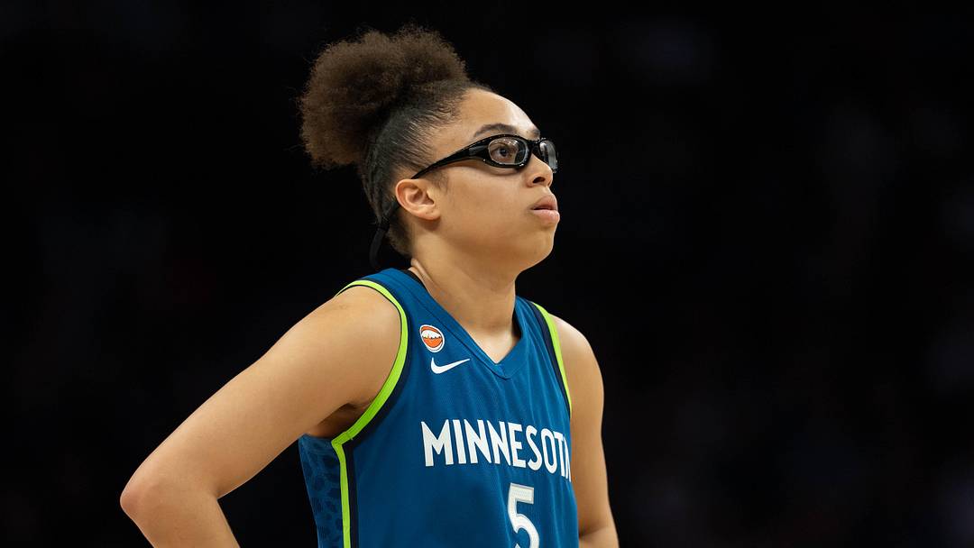 Jun 6, 2026; Minneapolis, Minnesota, USA; Minnesota Lynx guard Olivia Miles (5) looks on against the Seattle Storm in the first half at Target Center. Mandatory Credit: Jesse Johnson-Imagn Images Jun 6, 2026; Minneapolis, Minnesota, USA; Minnesota Lynx guard Olivia Miles (5) looks on against the Seattle Storm in the first half at Target Center. Mandatory Credit: Jesse Johnson-Imagn Images