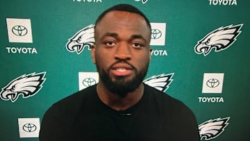 Eagles edge rusher Josh Uche.