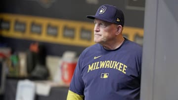 Milwaukee Brewers manager Pat Murphy is shown during the first inning of their game against the Houston Astros Monday, May 5, 2025 at American Family Field in Milwaukee, Wisconsin.