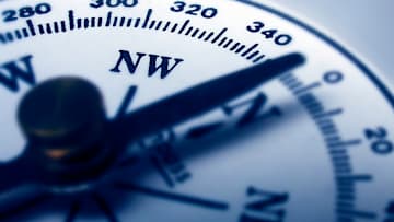 On Earth, compasses always point north.