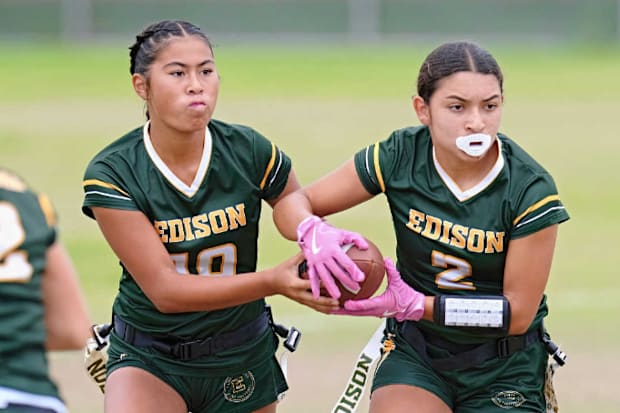  Edison vs. Santa Margarita in California Varsity high school girls football showdown- Sep. 16, 2025