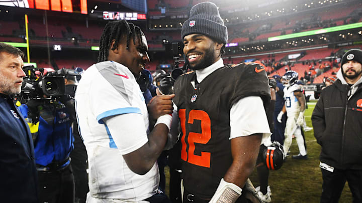 Cleveland Browns quarterback Shedeur Sanders and Tennessee Titans quarterback Cam Ward faced off in the NFL in Week 14.