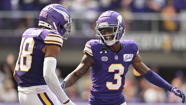 Minnesota Vikings wide receivers Justin Jefferson and Jordan Addison